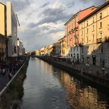 A canal in the Naviglio district of Milan