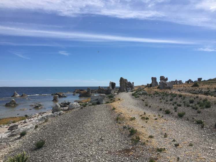 Raukar at Asunden, Gotland, Sweden