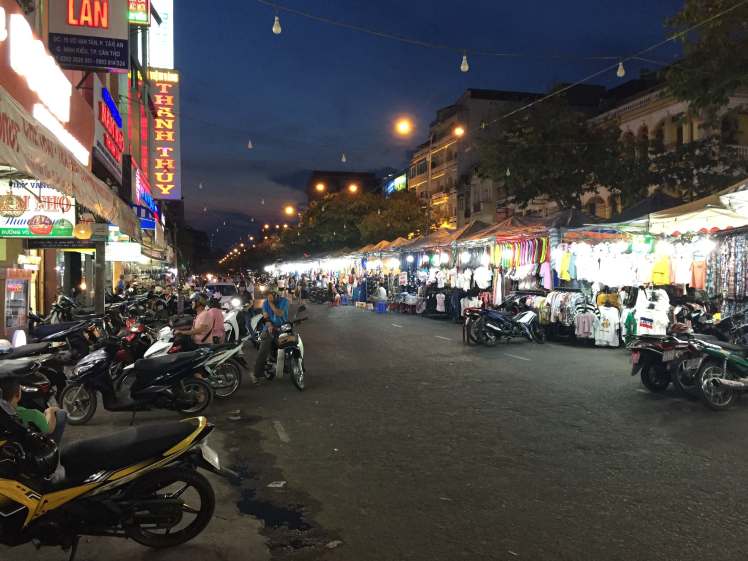 Night Market Street in Can Tho, Vietnam