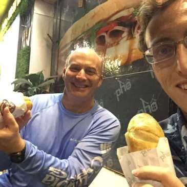 Eating Banh Mi in Hanoi, Vietnam