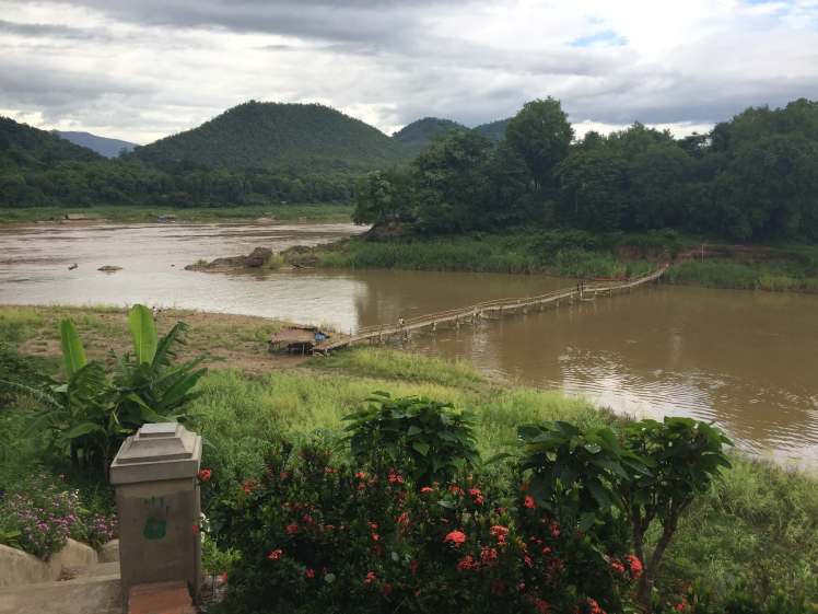 Bamboo Bridge in Luang Prabang, Laos
