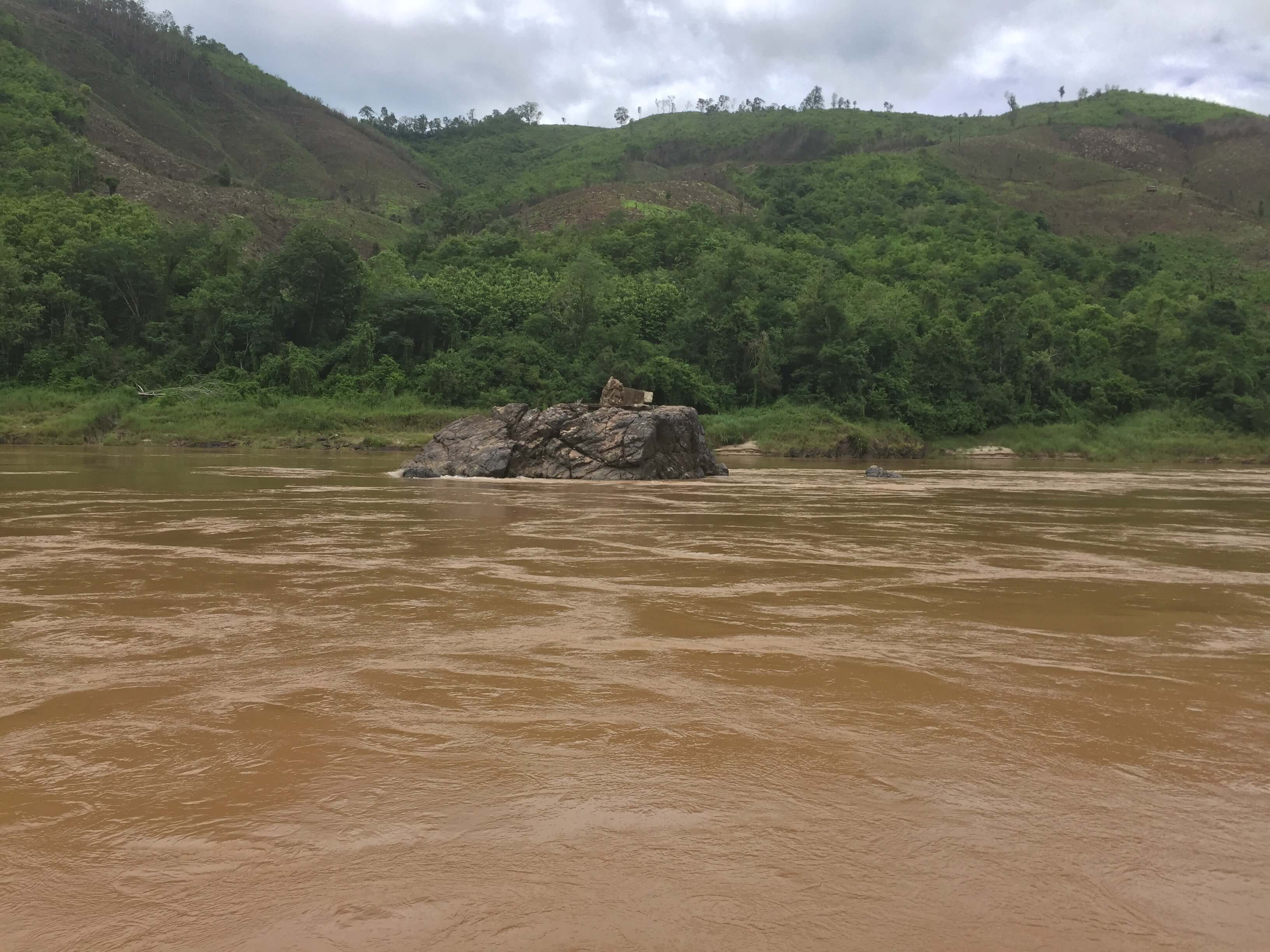 Outcropping on the Mekong River in Laos