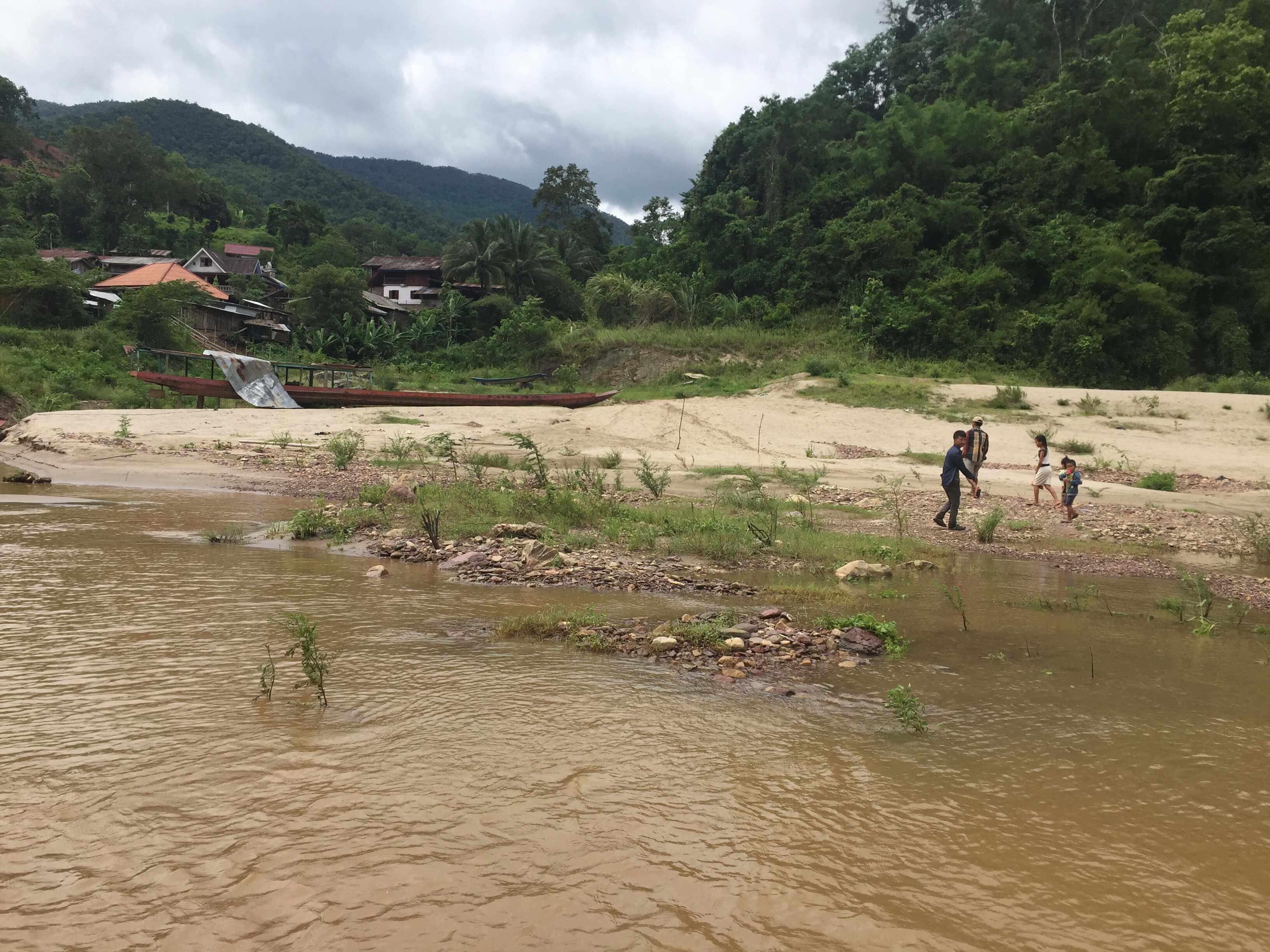 A Village along the Mekong River in Laos