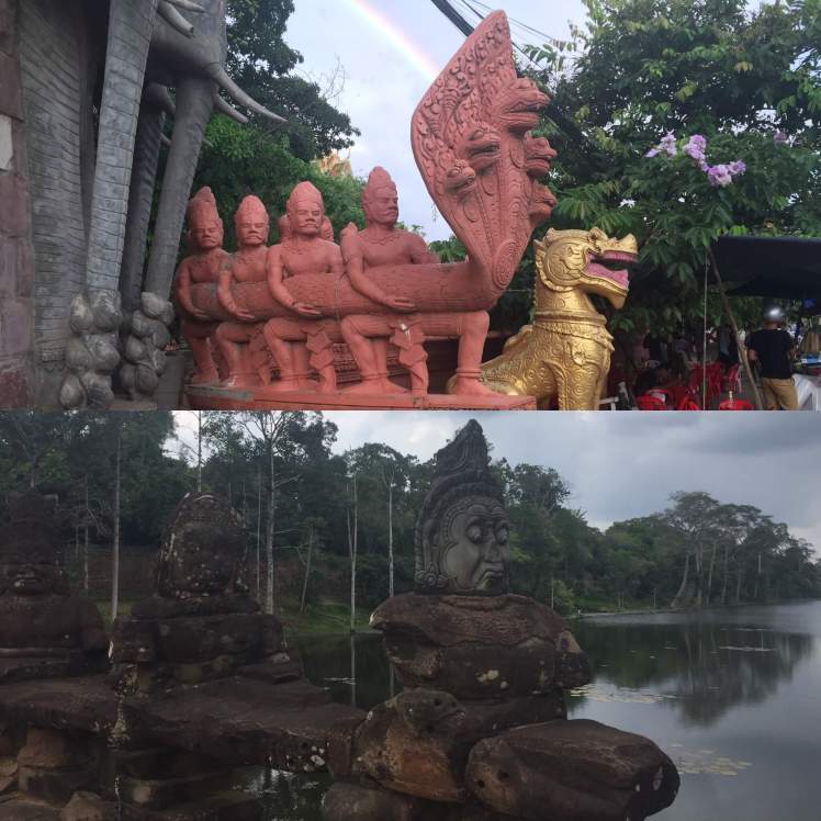Naga Serpent Sculptures in Cambodia