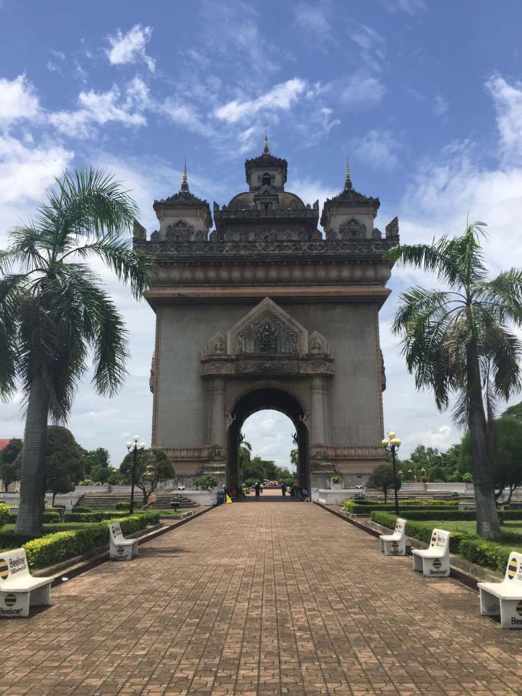 The Patuxay Monument in Vientiane, Laos