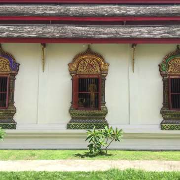 Temple Windows in Chiang Mai, Thailand