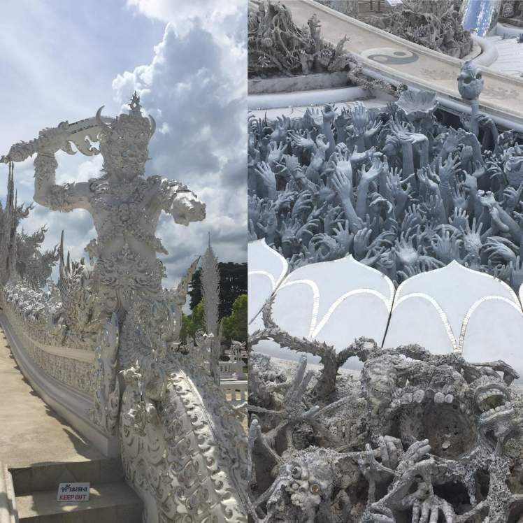Sculptures at the White Temple in Chiang Rai, Thailand