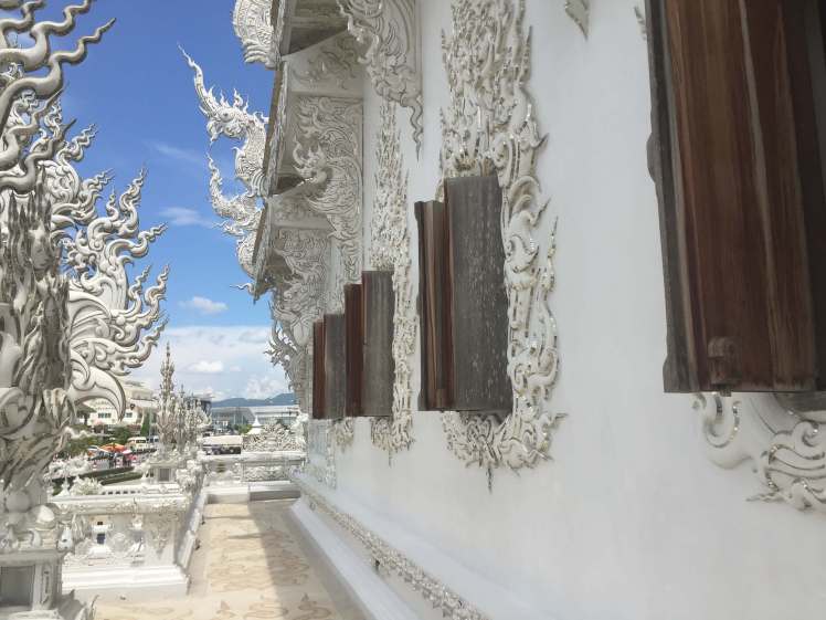 Windows of the White Temple in Chiang Rai, Thailand