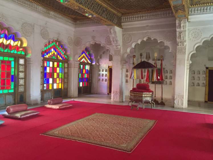 Durbar Hall in Mehrangarh Fort in Jodhpur, Rajasthan, India