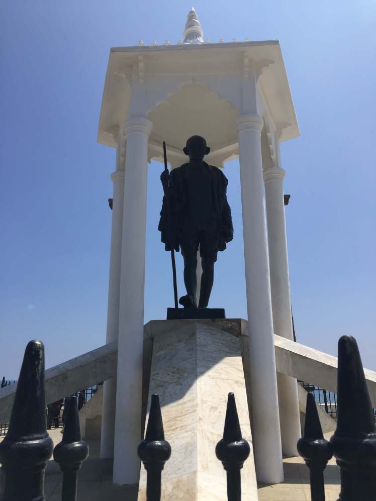 The Mahatma Gandhi Statue in Pondicherry, India