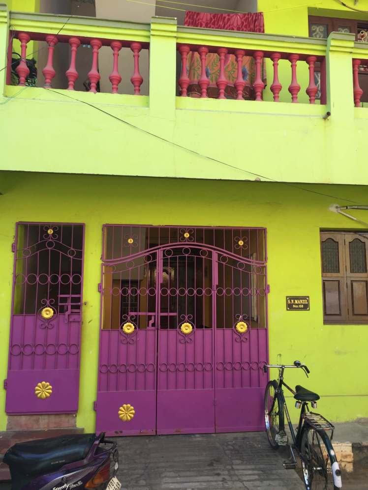 Green and Purple House in Pondicherry, India