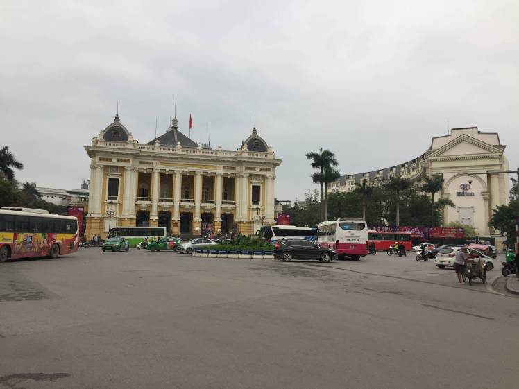 Opera House and Hilton Hotel in Hanoi, Vietnam