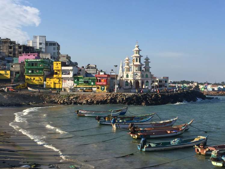 A Harbor in Kanyakumari Town, Tamil Nadu, India