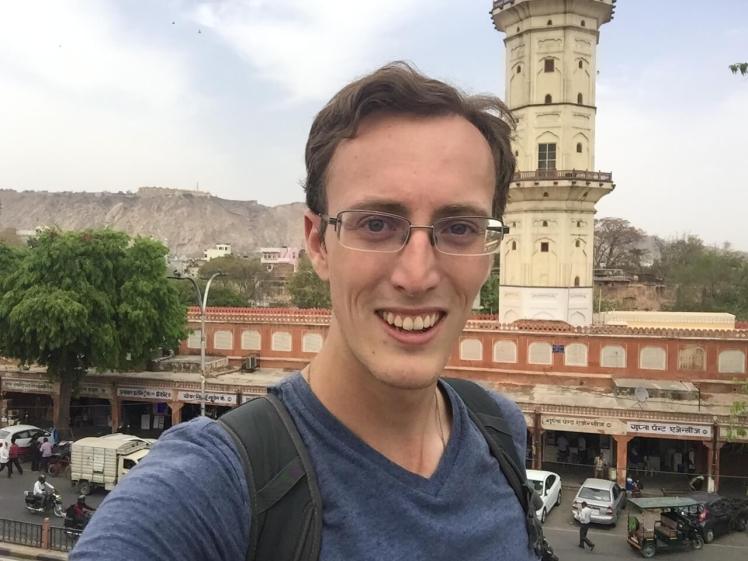View of the Pink City in Jaipur, Rajasthan, India