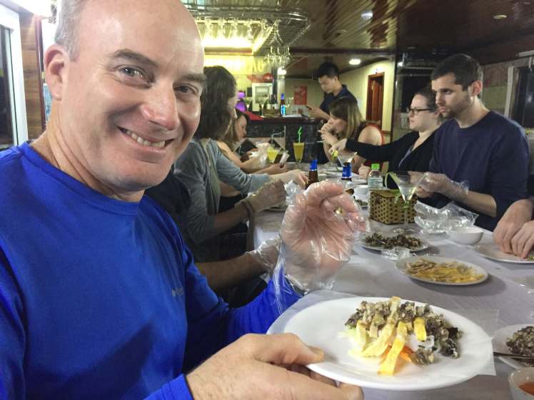 Making Spring Rolls on the Vega Cruise in Ha Long Bay, Vietnam