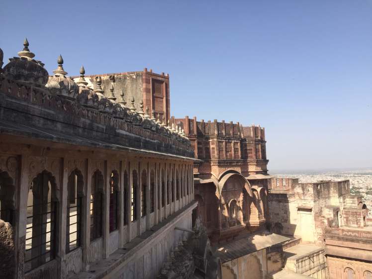 Mehrangarh Fort Roofline in Jodhpur, Rajasthan, India