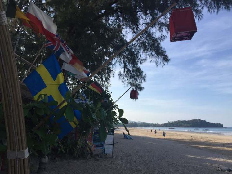 Swedish Flags on Koh Lanta, Thailand