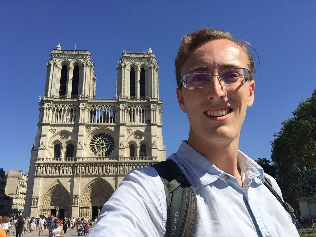Selfie with Notre Dame de Paris, Paris, France