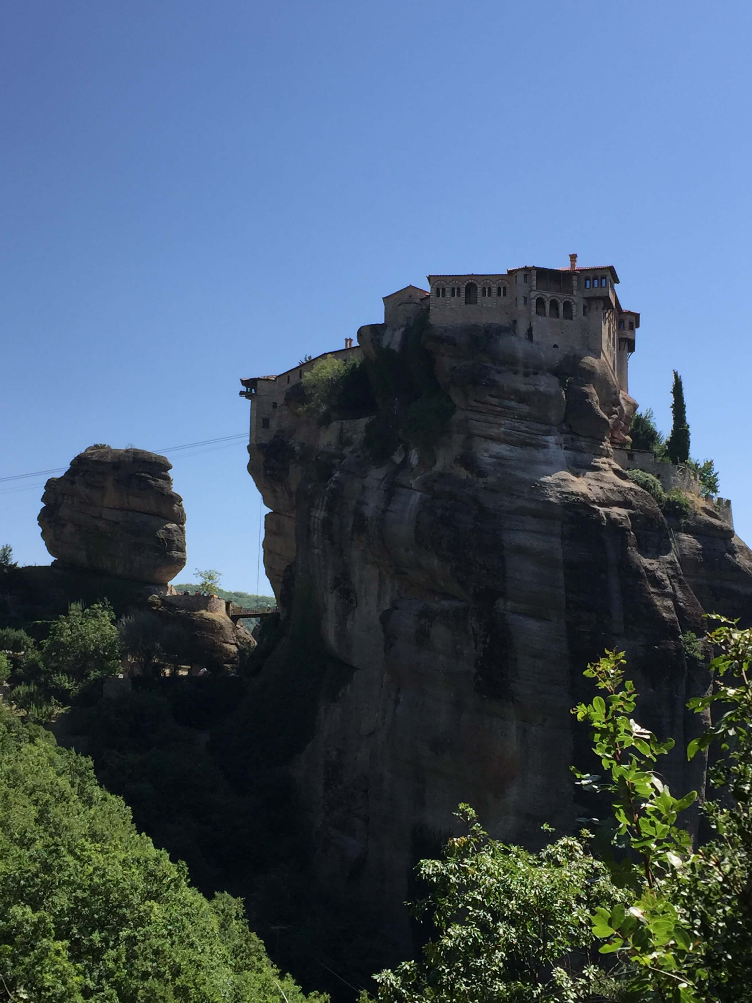 Clifftop Monastery at Metéora, Thessaly, Greece