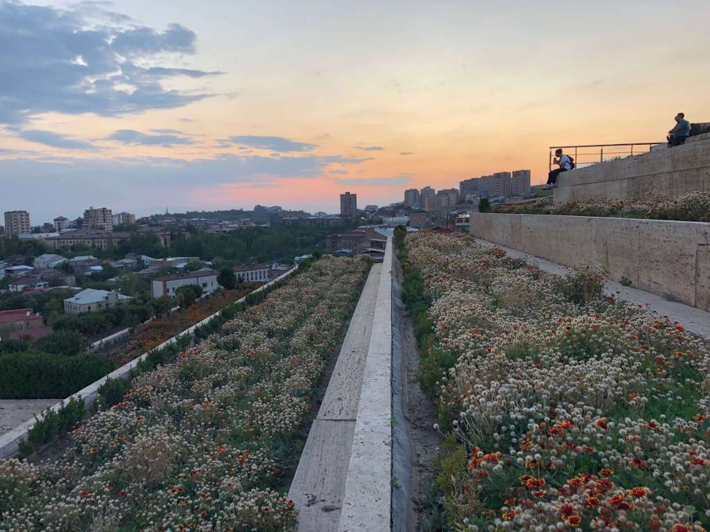 Sunset on the Cascade, Yerevan, Armenia