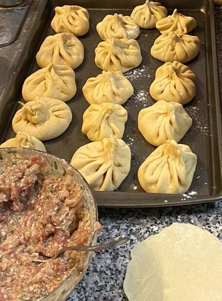 Making Homemade Georgian Khinkali